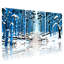 Ensemble de 3 impressions d'art sur toile, forêt d'hiver-693395496