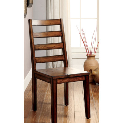 Ensemble de chaises de salle à manger avec dossier échelle, 4 pieds en bois