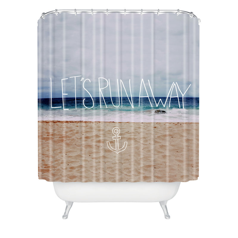 Rideau de douche simple Amandine Lets Run Away III