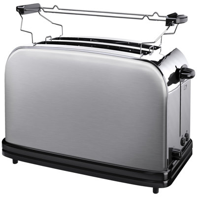 Toaster 2 slots, long slot, 2 extra wide slot chambers for 4 slices of toast, incl. Bread roll attachment, 6 adjustable browning levels + defrost function, 1600W