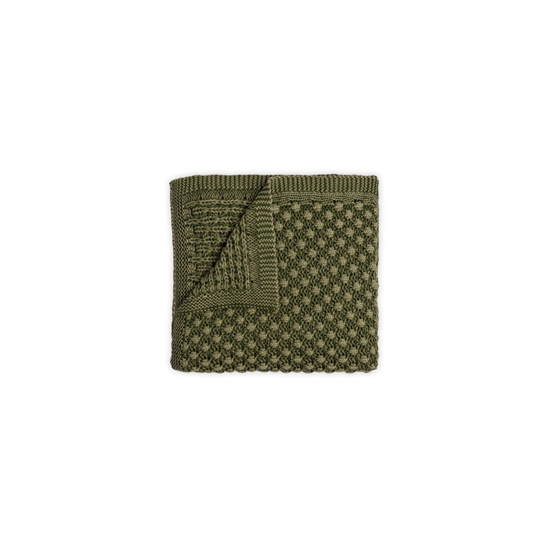 Jeté en coton Cortinas, Olive