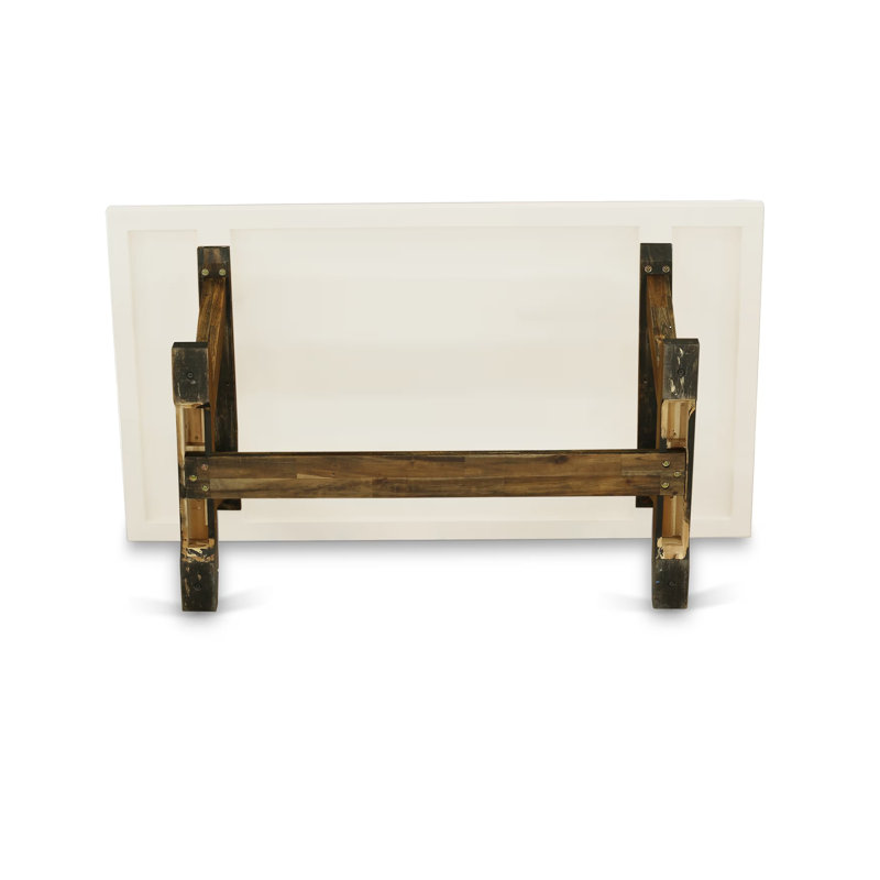 Ensemble de salle à manger moderne de 5 pièces comprenant une table rectangulaire en bois avec pieds en V et 4 chaises rembourrées en lin bleu, 101,6 x 182,9 cm, multicolore