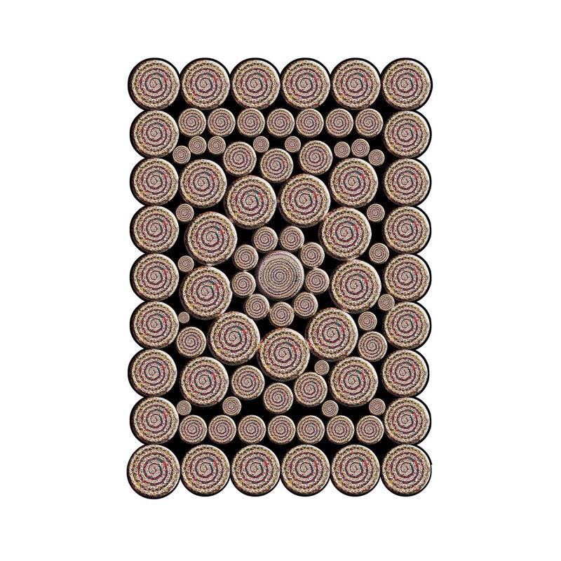 Stylish Hall Carpet (3.3 x 4.9 ft), 100% Polyester, 0.3 in Pile Height | Antibacterial, Non-Slip PVC Dot Underside | Woven Design with 3D Digital Printing | Machine Washable, Perfect for Home Décor & Comfort