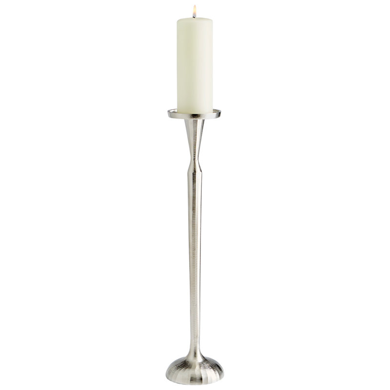 Reveri Aluminum Tabletop Candlestick, 21.75" H x 4.75" W x 4.75" D