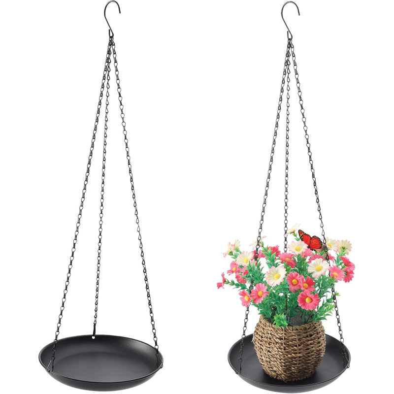 Plant Hanger Indoor Outdoor 2 Pack, Hanging Planter For Indoor Outdoor Plants, Hanging Plant Holder Shelf, Plant Hanging Basket, Decorative Metal Flower Holder