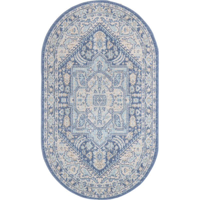 Marciel Oriental Indoor Rug, Oval 3' x 5'3"