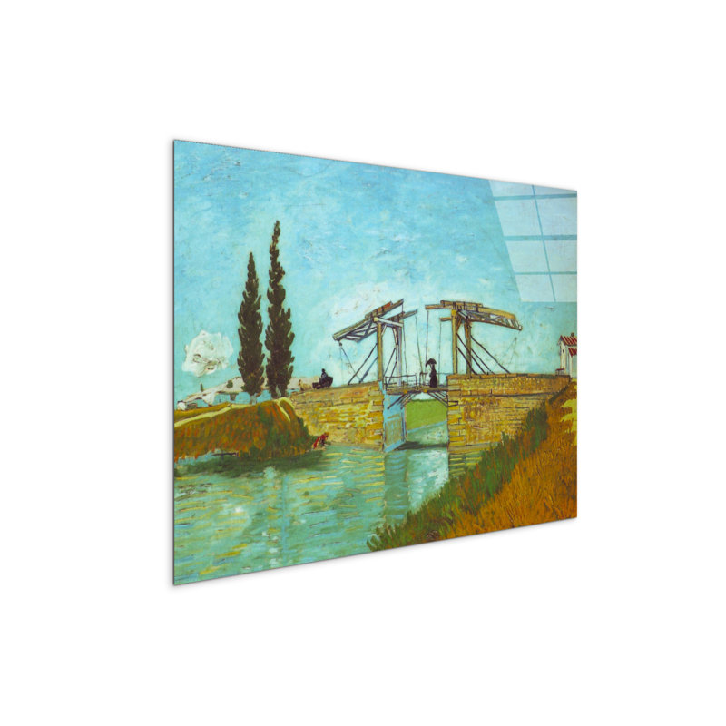 Bridge at Arles by Van Gogh Vincent 57cm H X 76cm W CrystalArt Material Acrylic Glass Effect, Frameless Panel Lightweight Ready to Hang