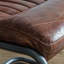 Chisholm 52cm H Genuine Leather Upholstered Metal Cantilever Chair