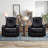 36.22" W Faux Leather Power Recliner with USB Charging-1831199083
