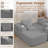 Boneless Modular Sectional Sofa with L-Shape Chaise, Corduroy Boneless Couches for Living Room, No Assembly,-1636501918
