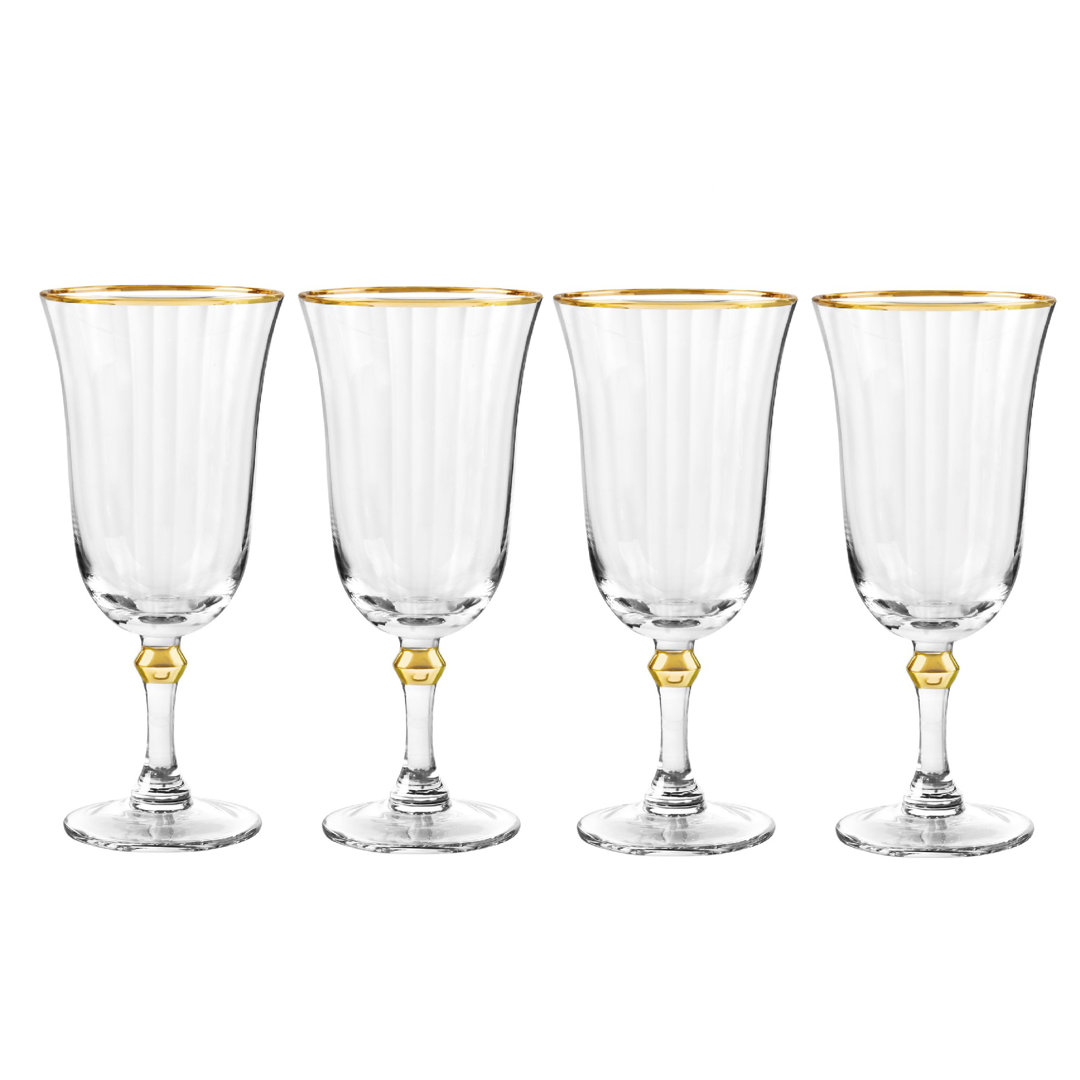 Salem 16 oz. Glass Goblet (Set of 4) Qualia Glass 
