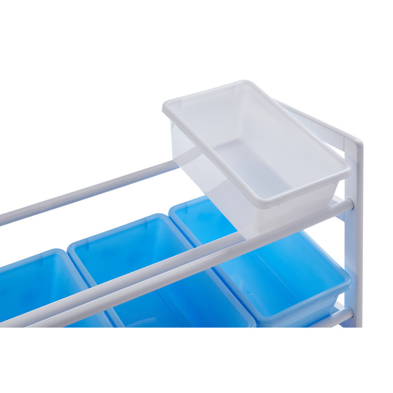 Abieyuwa Plastic Bin Toy Organiser, Blue/White