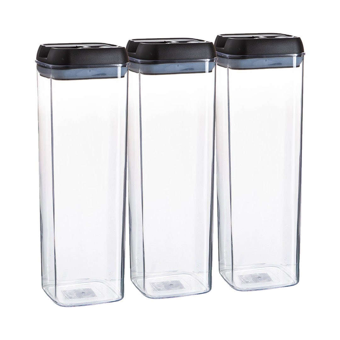 Argon Tableware - Food Storage Containers with Flip Lock Lid - Set of 6