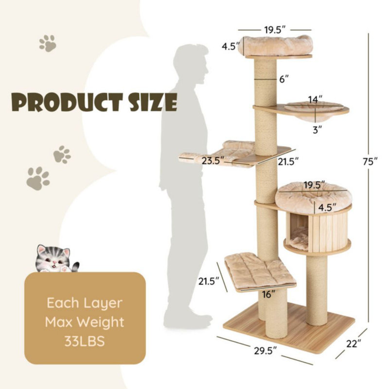 Emsworth 75'' H Cat Tree