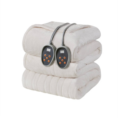 Woolrich Heated Plush to Berber Ivory Blanket King