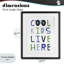 «Cool Kids Live Here», reproduction sous verre encadrée, conception par Elizabeth Tyndall-696130184-696130186