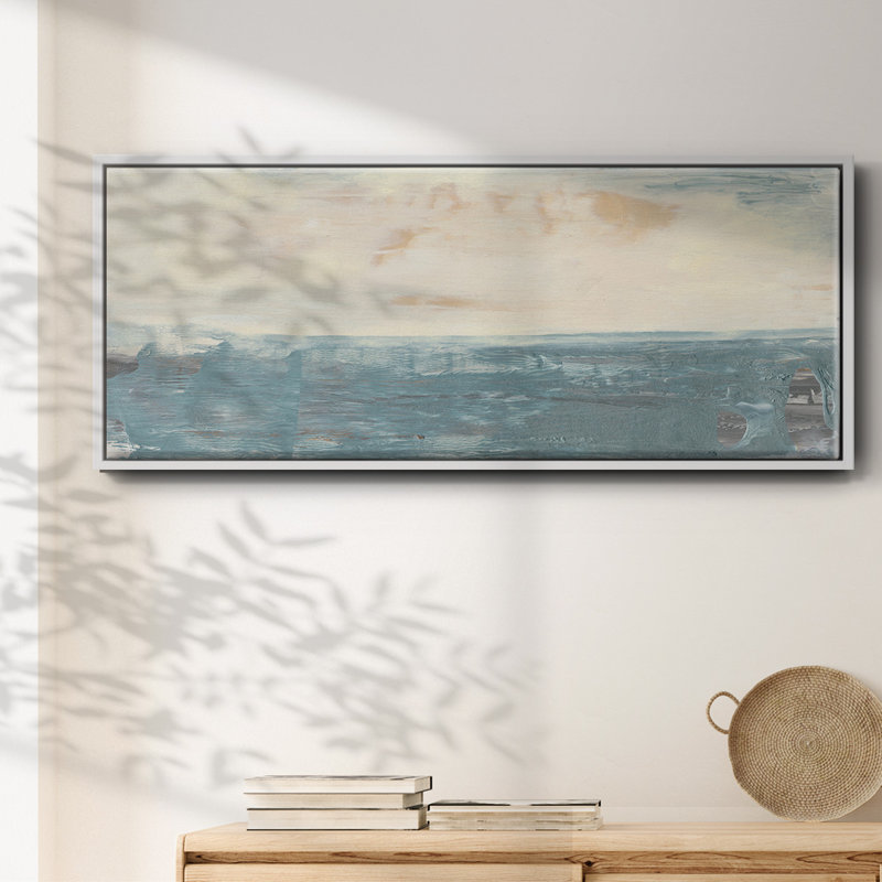 Peace and Calm III - toile encadrée, H 24 po x l 60 po x P 1,5 po, Blanc
