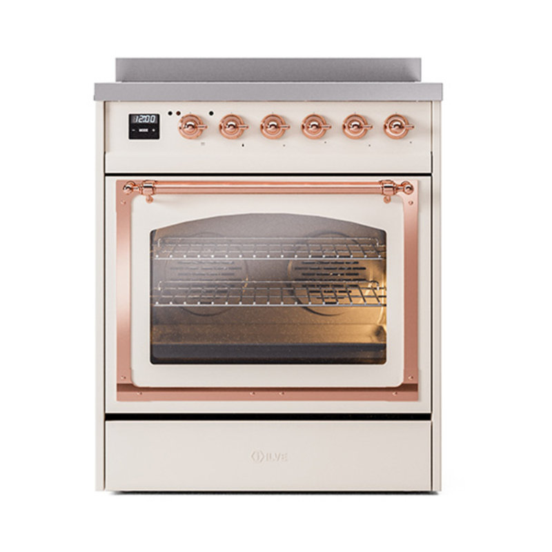 ILVE Nostalgie II Noblesse 30 in Induction Range, Antique White/Copper