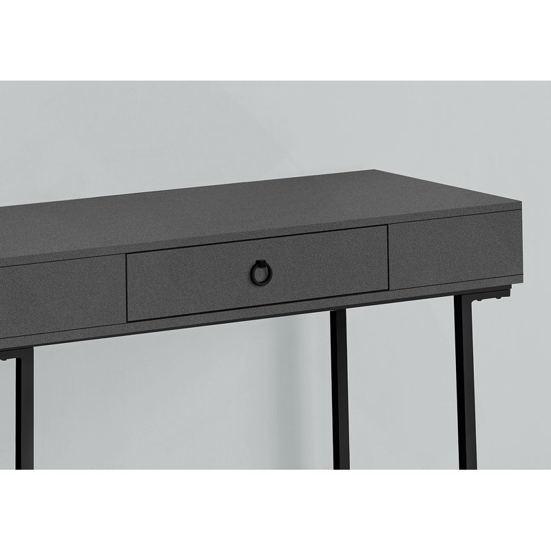Bureau d'ordinateur moderne avec espace de rangement Joelle, Gris