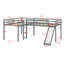 Lit mezzanine en L avec échelle et glissade-728038386