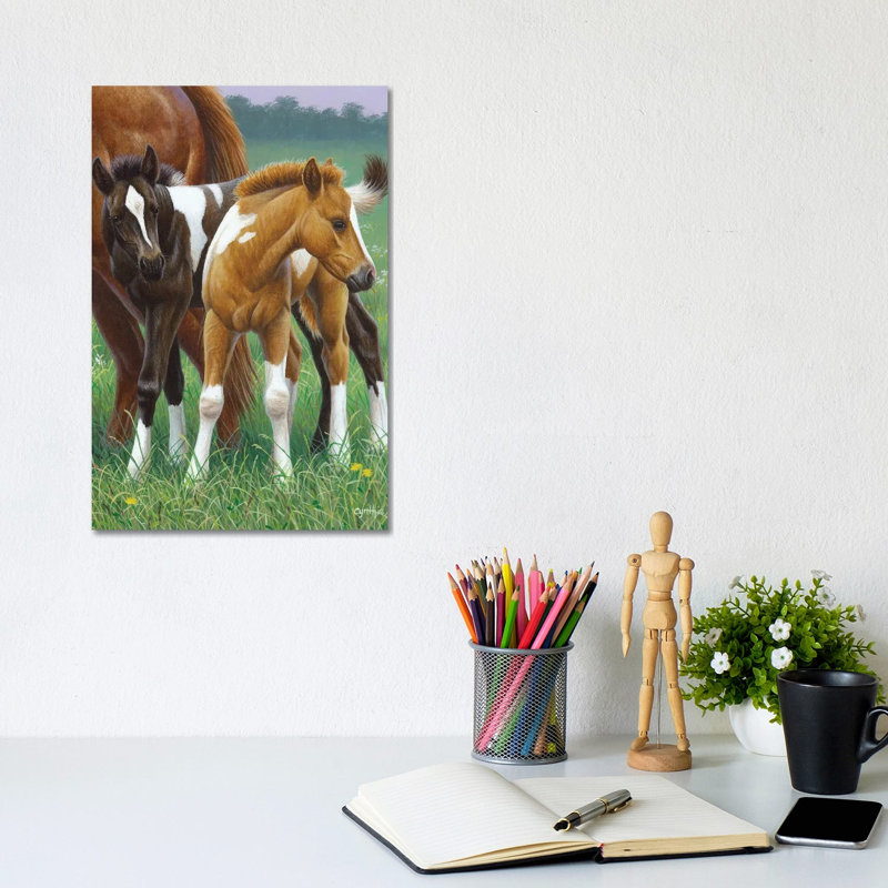 Two Foals by Cynthie Fisher - Wrapped Canvas Gallery-Wrapped Canvas Giclée, 30.48cm H x 20.32cm W