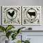 Berkshire Rooster - ensemble de 2 impressions sur toile-296871883-296871884