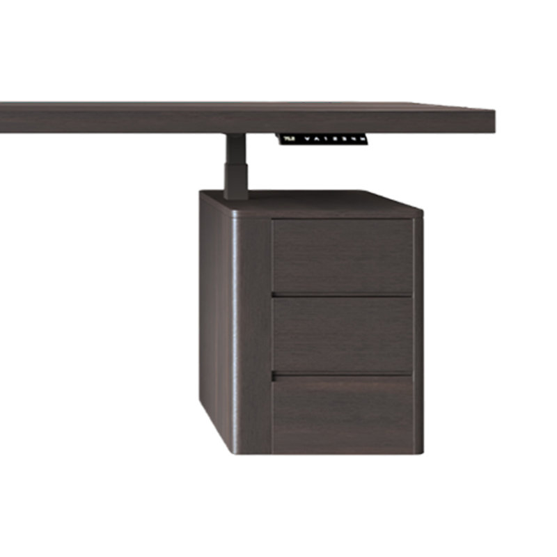Computer Desk, Tan, 52.76" H x 86.61" W x 33.46" D
