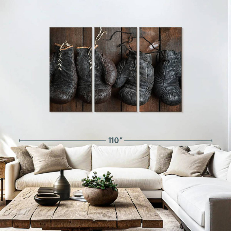 Sireci Dark Boxing Gloves, 48" H x 74" W