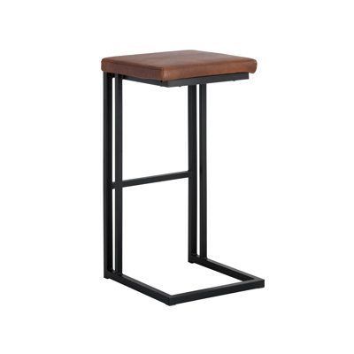 Boone Upholstered Stool with Metal Frame