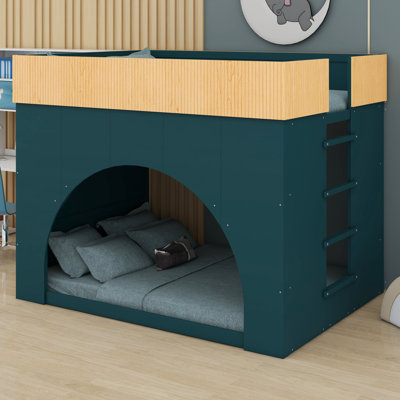 Lit superposé avec éclairage DEL et structure renforcée pour chambres d'enfants modernes