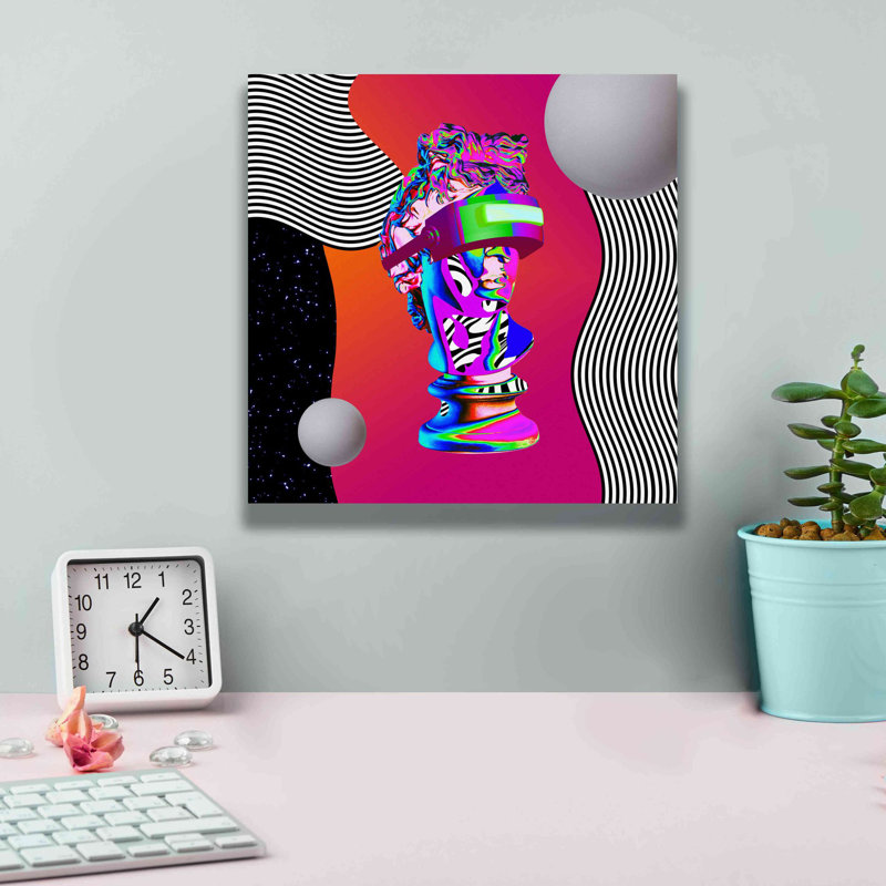 «Cyberpunk David» par Epic Portfolio, art mural sur toile, H 12 po x l 12 po x P 0,75 po