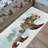 Exquisite Floral Design Non-Woven Soft Type Printed Rug Ideal for Home Decoration and Comfort-126124474