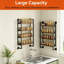 Étagère à épices murale grande capacité, étagère de rangement suspendue à 4 niveaux pour la cuisine, le garde-manger, la salle de bain et le salon