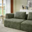 Canapé de style moderne pour l'intérieur, surdimensionné à trois places avec tissu en chenille, sans assemblage, peu encombrant pour le salon et les appartements-320694179