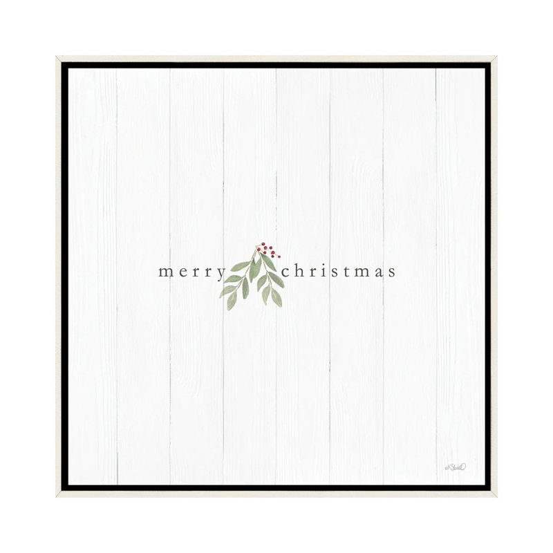 «Merry Christmas», reproduction d'art sur toile encadrée, H 18 po x l 18 po, Reproduction encadrée sans passe-partout