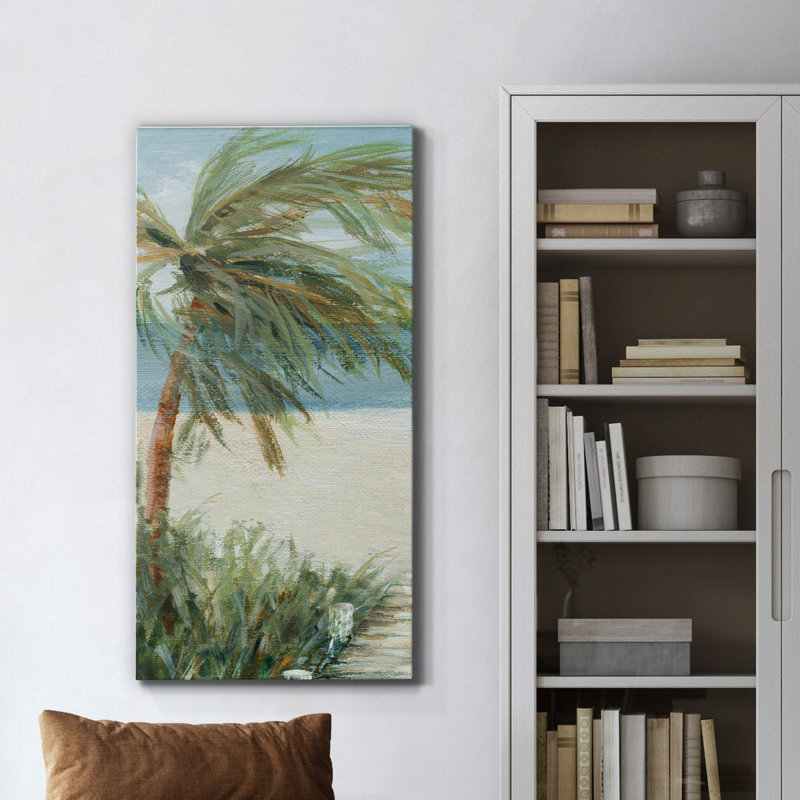 «Beach Walk I», reproduction d'art sur toile tendue, H 40 po x l 20 po x P 1,5 po