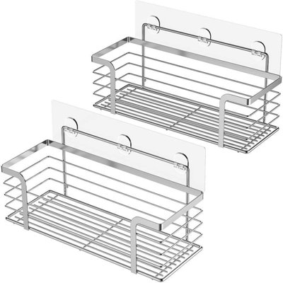 Adhesive Stainless Steel Shower Caddy