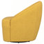 Fauteuil pivotant rembourré jaune moutarde-1619122409