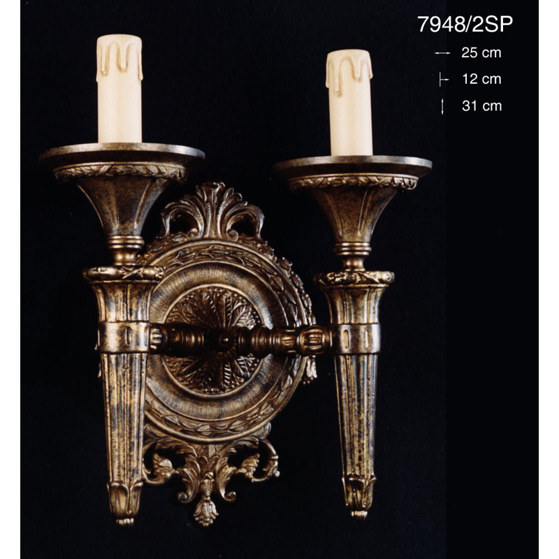 Criner Candle Wall Light, Antique Silver