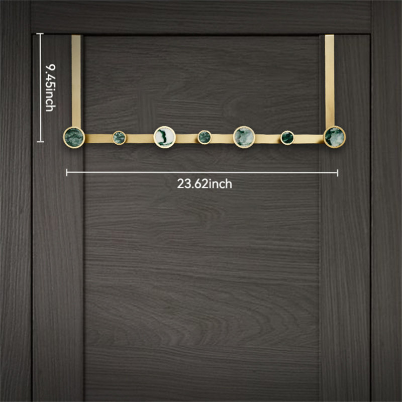 Crochet classique pour porte en laiton Classic, Or; vert