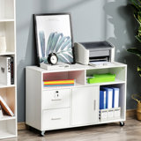 Printer Stand Home Office Mobile Cabinet With Caster Wheels