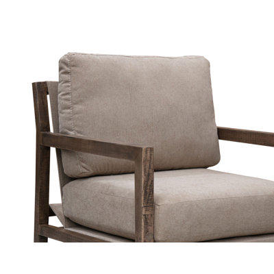 Structure en bois Milan, fauteuil en similicuir