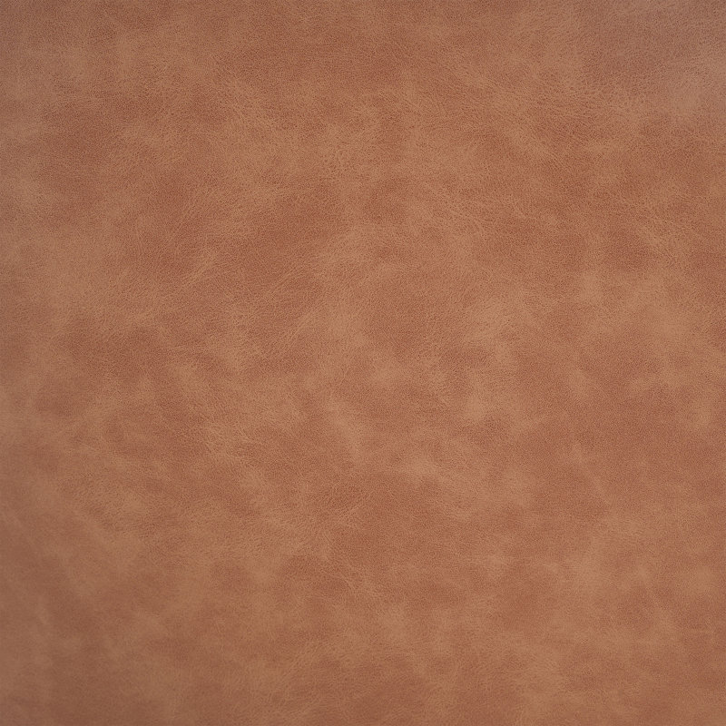 Upholstered Square PU Leather Ottoman,Tan Brown (old sku N757P180768T), Tan