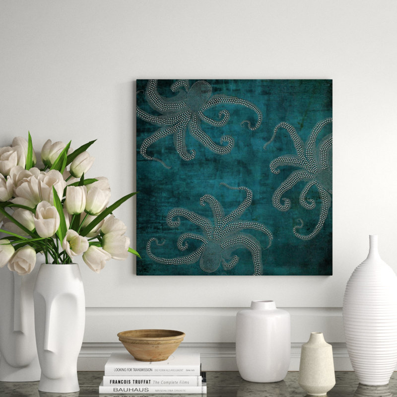 Rivets And Turquoise II Print by Sofia Fox, Glass Coat, 24" H x 24" W x 1.5" D