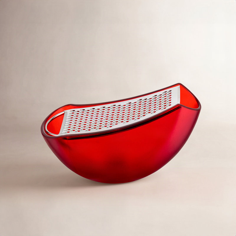 Parmenide Grater with Cheese Cellar, Red