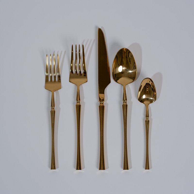 Ensemble de couverts Evamaria Living Essence, Or brillant