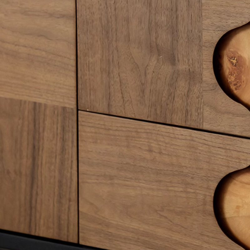 Meuble télé rétro, Noir / brun, 70.86"