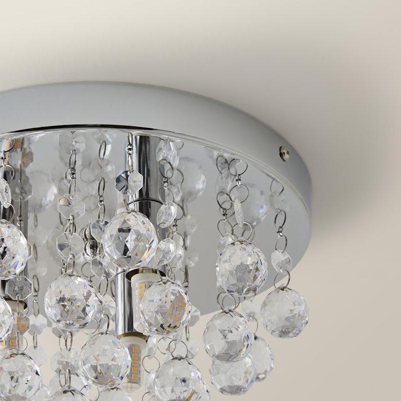Taryn Acrylic Flush Mount, No Bulb