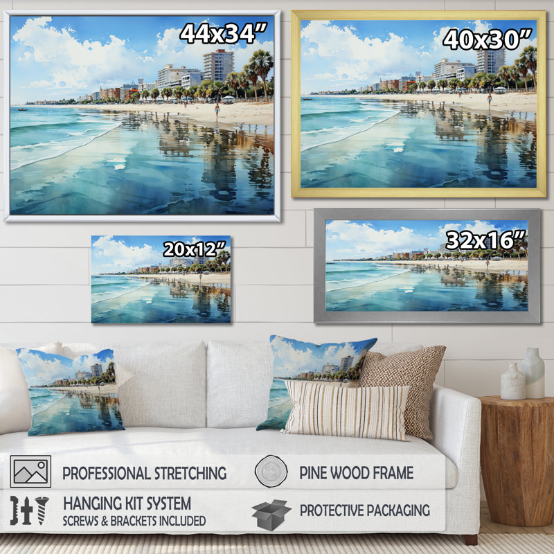 " Myrtle Beach South III ", Cadre doré à une seule photo, H 24 po x l 32 po x P 1 po