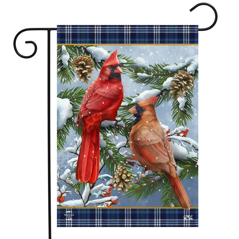 Drapeau de jardin Winter Cardinals